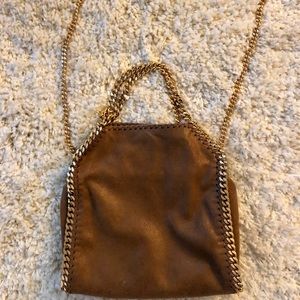 Stella McCartney Mini Falabella- Shaggy Deer Faux Leather Tote